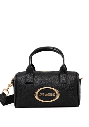 Love Moschino zip-fastening logo-plaque tote bag - Black