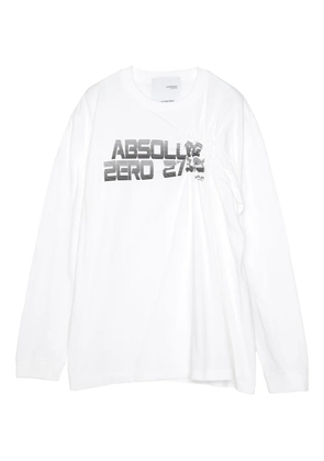 Yoshiokubo slogan-print T-shirt - White