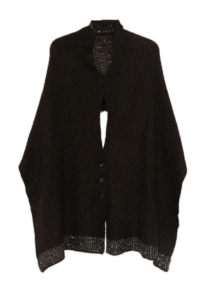 D.Exterior button-down embellished coat - Brown