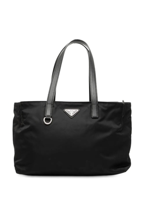 Prada Pre-Owned 2013-2025 Saffiano Trimmed Tessuto tote bag - Black