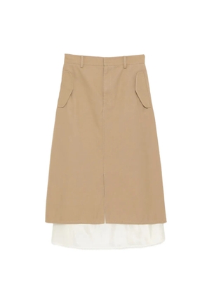 JNBY layered midi skirt - Neutrals