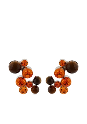 DRIES VAN NOTEN stone pin earrings - Silver