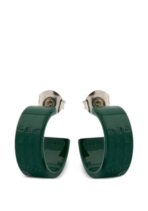 MM6 Maison Margiela logo-detail hoop earrings - Silver
