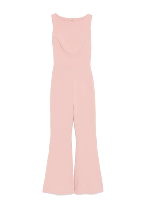 Isabel Sanchis boatneck flare jumpsuit - Pink
