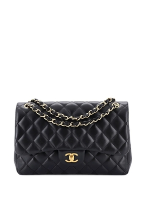 CHANEL Pre-Owned Classic Double Flap Bag Quilted Lambskin Jumbo shoulder bag - Black