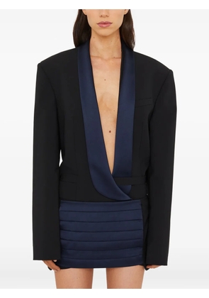 Christopher Esber tuxedo contrast wool blazer - Black