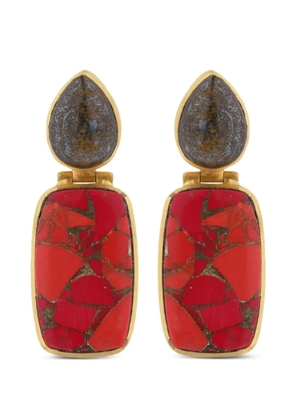 Bohéme rectangle-shape earrings - Gold