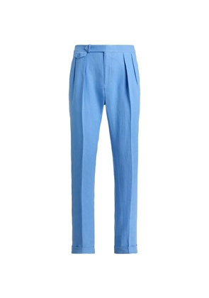 Polo Ralph Lauren pleated linen trousers - Blue