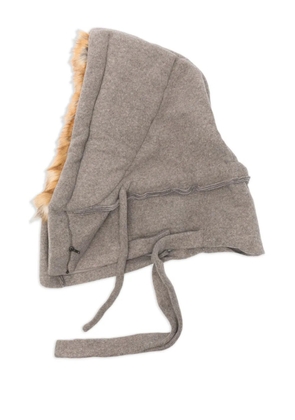 Ottolinger faux-fur trimmed balaclava - Grey
