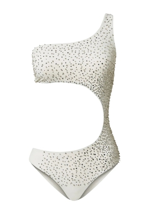 TWINSET one-shoulder swimsuit - White