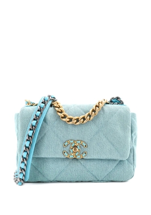 CHANEL Pre-Owned 19 Flap Bag Quilted Denim Medium shoulder bag - Blue
