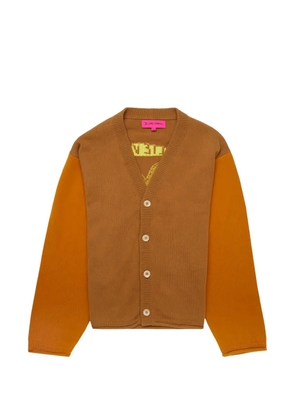 The Elder Statesman Love And Aliens jacquard cashmere cardigan - Brown