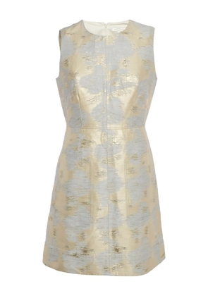 Paule Ka round-neck mini dress - Gold