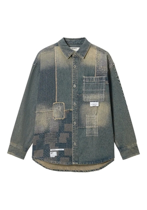 Musium Div. patchwork denim shirt - Blue