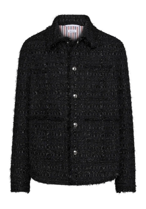 Thom Browne ribbon tweed-texture jacket - Black