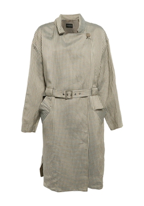 Emporio Armani Pre-Owned gingham belted coat - Neutrals
