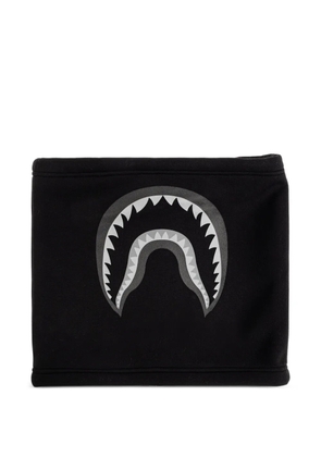 A BATHING APE® shark-graphic neck warmer - Black