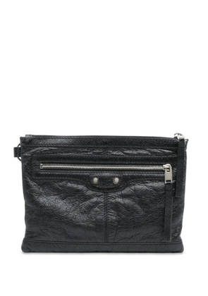 Balenciaga Pre-Owned 2016 Lambskin Motocross Classic Clip S clutch bag - Black