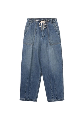 James Perse belt-loop drawstring jeans - Blue