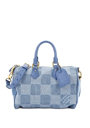 Louis Vuitton Pre-Owned Speedy Bandouliere Bag 3D Damier Giant Denim 30 satchel - Blue
