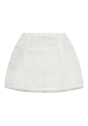 Blumarine lace-panelled mini skirt - White