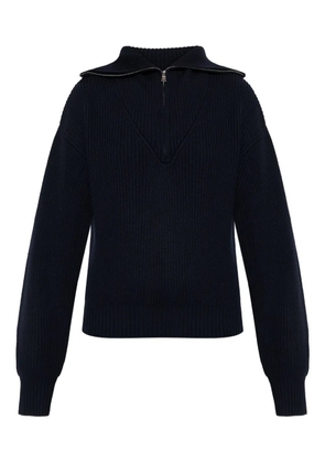 Officine Generale zip-collar sweater - Blue