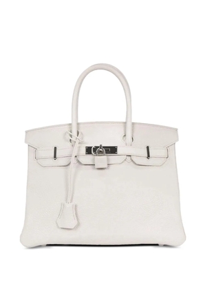 Hermès Pre-Owned 2014 30 Birkin clemence-leather tote bag - White