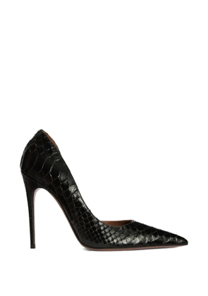 Paris Texas Vera snakeskin point-toe pumps - Black