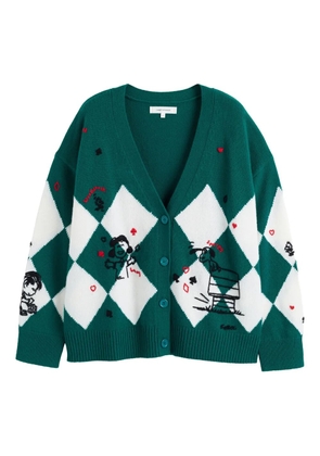 Chinti & Parker x Peanuts diamond-pattern cardigan - Green