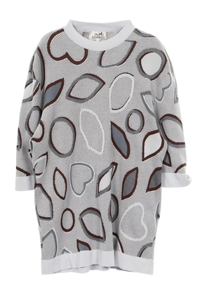 Hermès Pre-Owned 2010s patterned crew-neck T-shirt - Grey