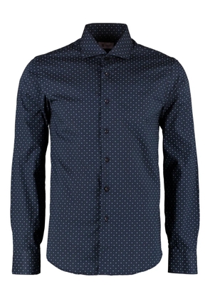 THE (Alphabet) printed long-sleeved shirt - Blue