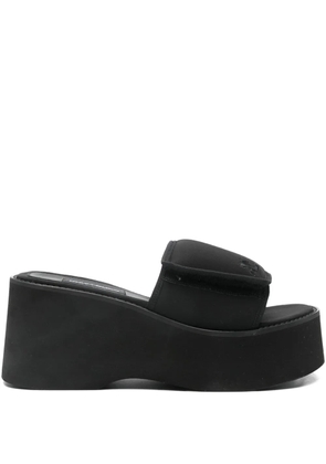 Courrèges Pre-Owned 75mm Scuba Wave platform sandals - Black