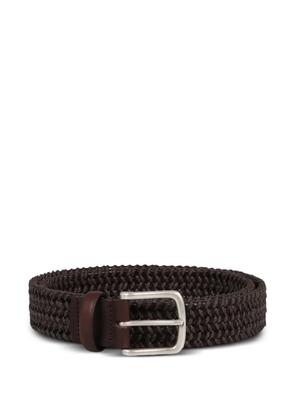 slowear braided leather belt - Brown