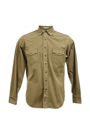 Saint Laurent Pre-Owned button-down long-sleeve shirt - Green
