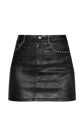 A BATHING APE® studded mini skirt - Black