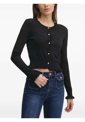 Gaudi ruffled patterned cardigan - Black