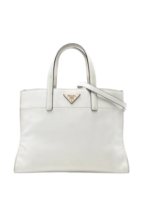 Prada Pre-Owned 2010-2025 Saffiano Soft Triple Pocket Tote satchel - White