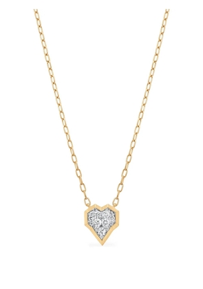 Sara Weinstock 18K yellow gold Honey Comb Heart diamond necklace