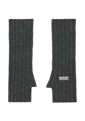Margaux Lonnberg Lisa ribbed gloves - Grey