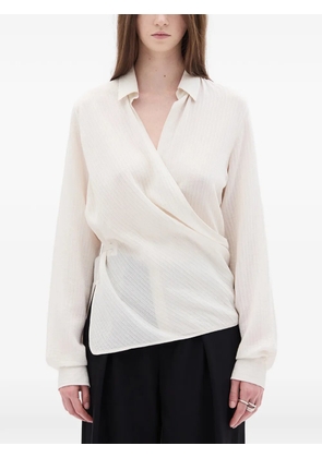 Ann Demeulemeester Alba tie wrap shirt - Neutrals