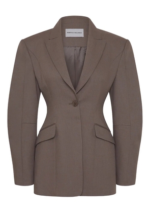 Rebecca Vallance Noah balloon-sleeves single-breasted blazer - Brown