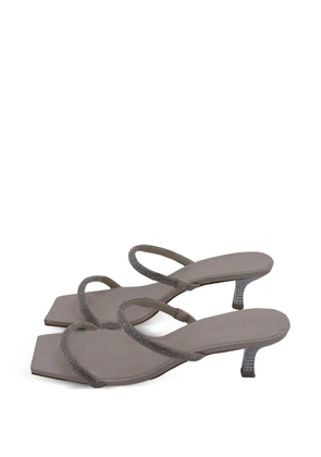 Cult Gaia Nami embellished kitten heel sandals - Neutrals