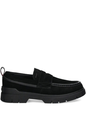 HUGO suede slip-on loafers - Black