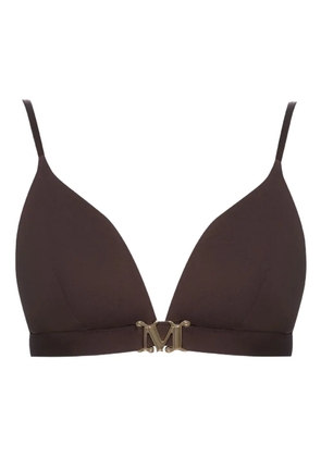 Max Mara logo-letter bikini top - Brown