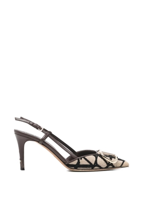 Valentino Garavani Pre-Owned logo slingback pumps - Neutrals