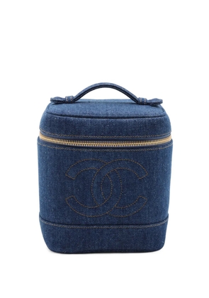 CHANEL Pre-Owned 1996-1997 CC Denim vanity bag - Blue