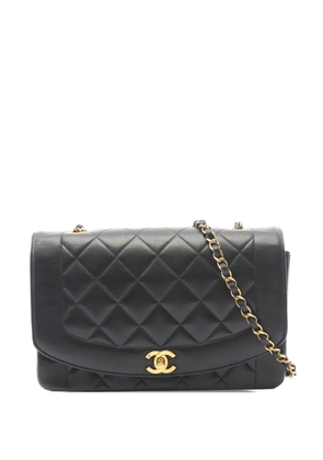 CHANEL Pre-Owned 1994-1996 Medium Lambskin Diana Flap shoulder bag - Black