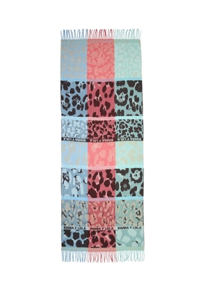 Bimba y Lola fringed patchwork scarf - Pink