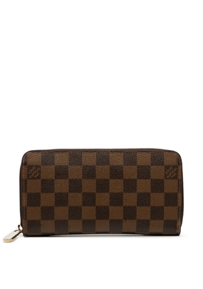 Louis Vuitton Pre-Owned 2014 Damier Ebene Zippy Wallet long wallets - Brown