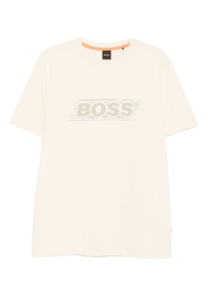 BOSS logo-print cotton T-shirt - Neutrals